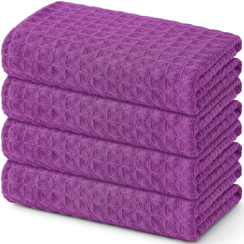 Microfiber Waffle Weave Kitchen Towels (4 Count)