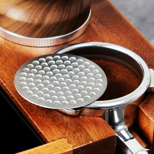 Puck Screen Reusable Mesh Coffee Filter for Espresso Portafilter Basket with Silent Puck Screen Ejector Coffee Grounds Remover Knock