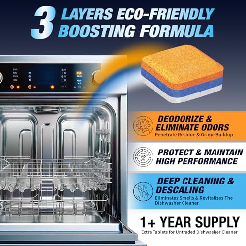 Dishwasher Cleaner Deodorizer Descaler Tablets (28 Count)