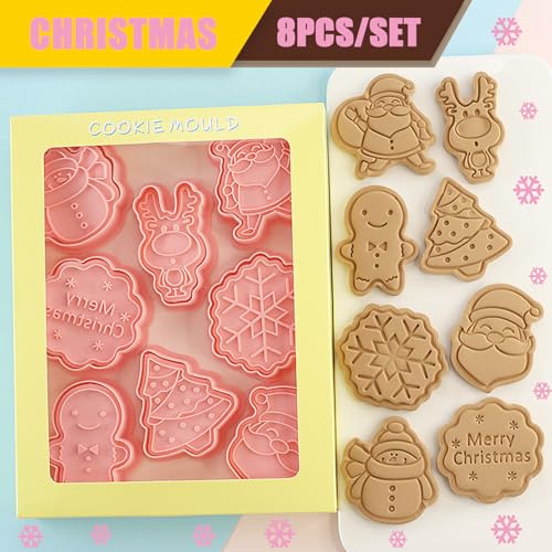 8Pcs Christmas Cookie Cutters (8 Count)