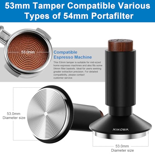 2-in-1 Espresso Tamper & WDT Tool, 53mm Spring Loaded