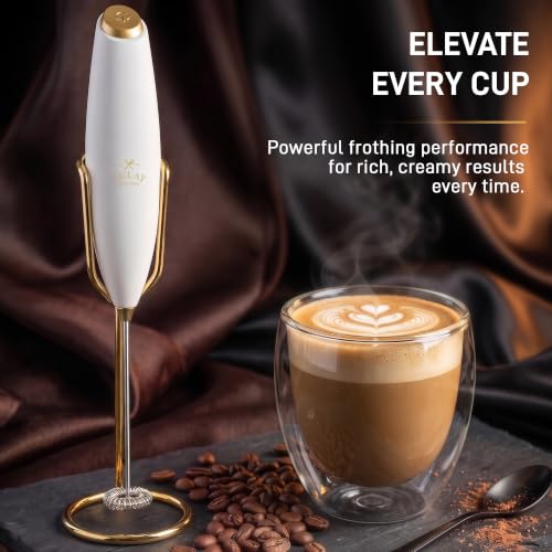 Powerful Milk Frother Wand With Duracell Batteries