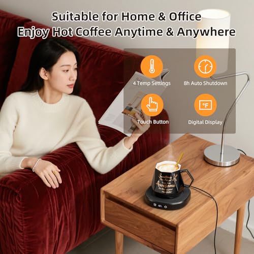 Coffee Mug Warmer Set Smart Electric Cup Candle Warmer for Desk Office