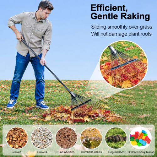 42 HRC Steel Gardening Leaf Rake (2 Count)