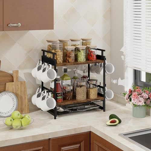 Coffee Bar Organizer for Countertop
