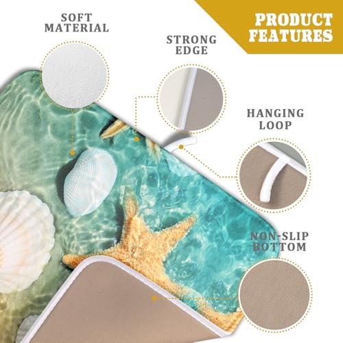 Summer Beach Style Dish Drying Mat for Kitchen Counter