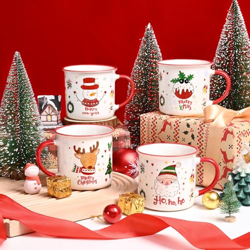 Christmas Mugs Set of 4 (4 Count)
