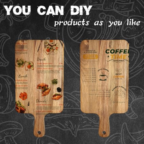 10 Pcs Acacia Wood Cutting Board with Handle (10 Count)