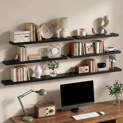 16 Inch Floating Shelves Wall Mounted for Display (2 Count)