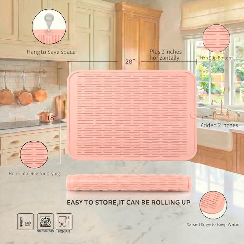 Silicone Dish Drying Mat for Multiple Usage