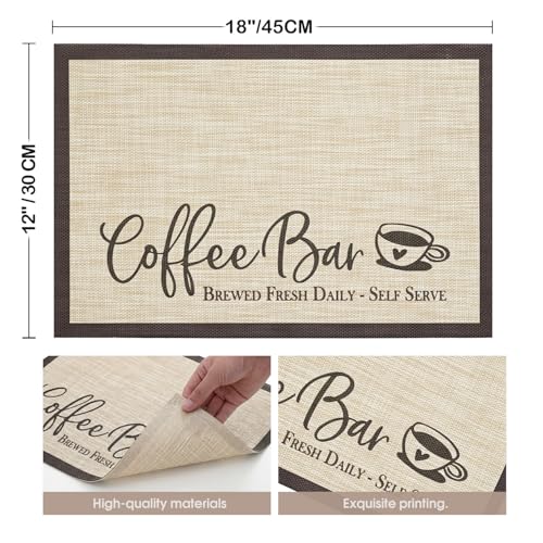 Coffee Bar Mats Set of 2 (2 Count)