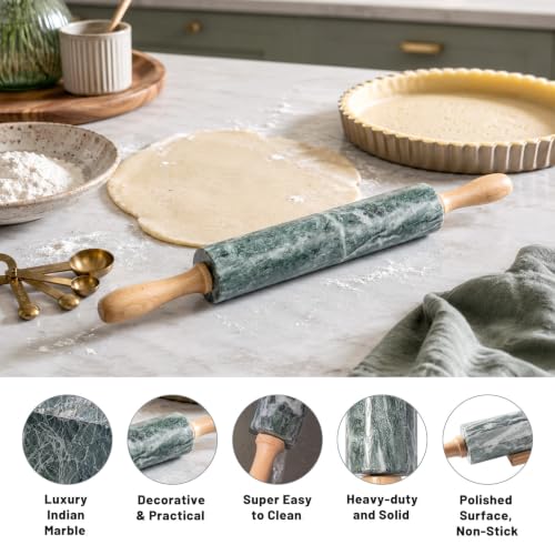Natural Green Marble Rolling Pin