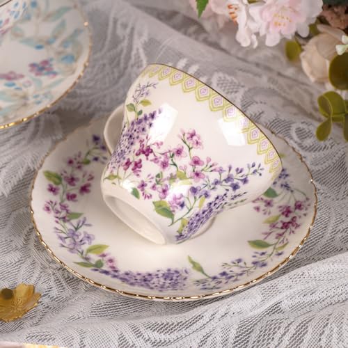 Tea Cups and Saucers Set of 2 (2 Count)