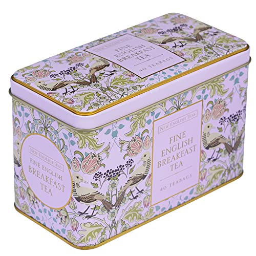 Song Thrush Tea Tin with 40 Black Tea Bags (40 Count)
