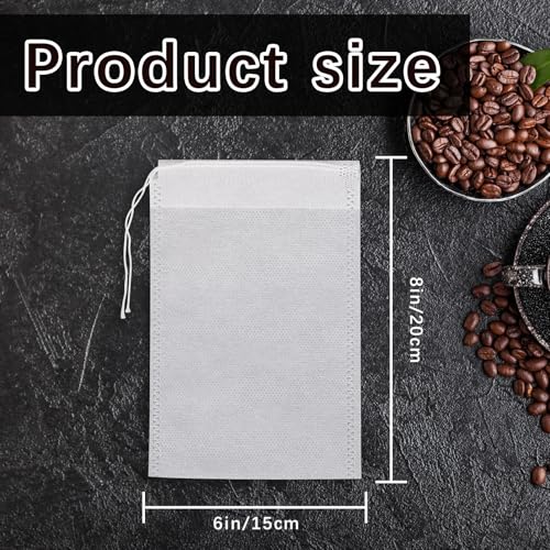 100 Pcs Cold Brew Bags 6x8 inch (100 Count)