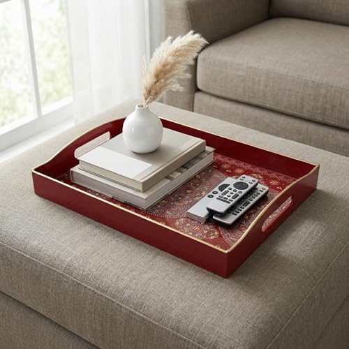 Boho Red Decorative Tray