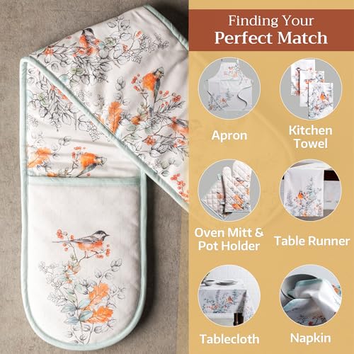 Double Oven Mitts 100% Cotton Double Oven Glove