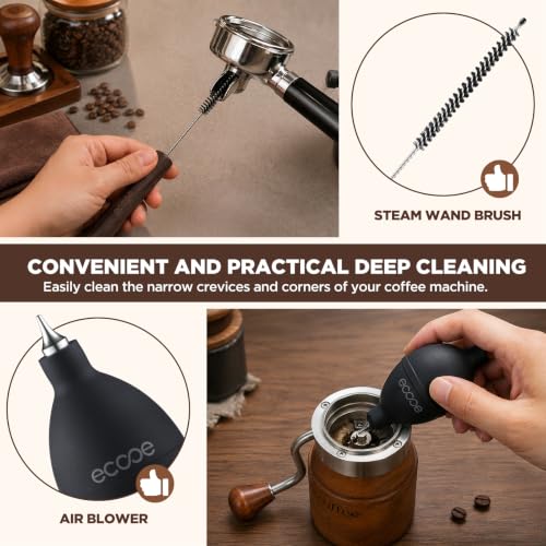 5Pcs Espresso Machine Coffee Grinder Cleaning Kit for Coffee Maker