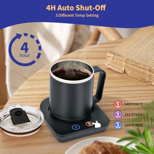 Coffee Mug Warmer with 15oz Mug Set