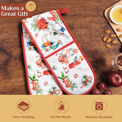 Double Oven Mitts 100% Cotton Double Oven Glove
