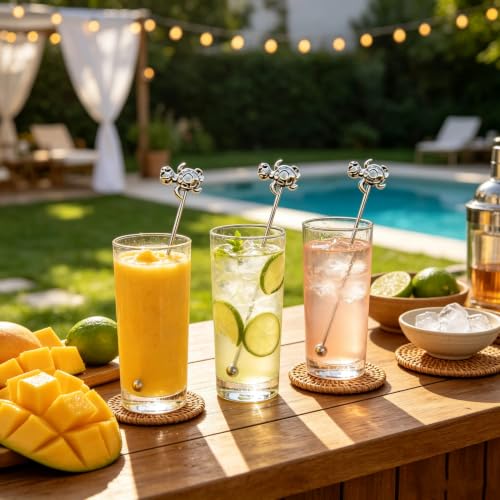 6 Pcs 7.5'' Metal Stir Sticks
