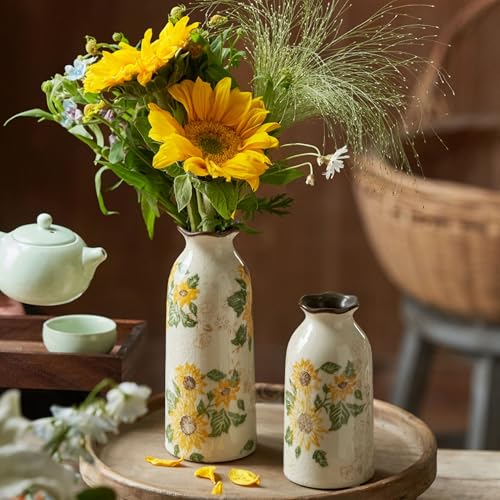 Autumn Vintage Ceramic Vase Set of 3 for Decor Home (3 Count)