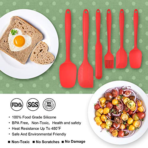 Silicone Spatula Set Food Heat Resistant Kitchen Rubber