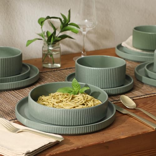 Deerfield 16 Piece Stoneware Dinnerware Set