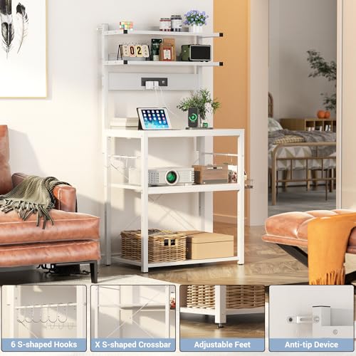 Bakers Rack with Power Outlet & RGB LED (11 Count)
