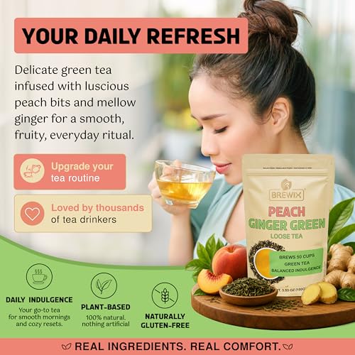 Peach Ginger Green Tea (3.53 Ounce)