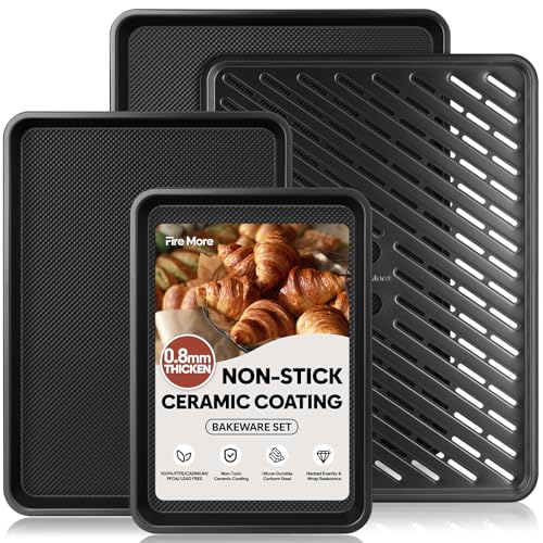 Nonstick Baking Sheet Set with Cooling Rack
