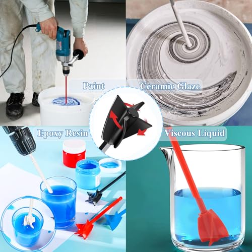 16 Pcs Epoxy Resin Mixer Paddles for Drill (16 Count)