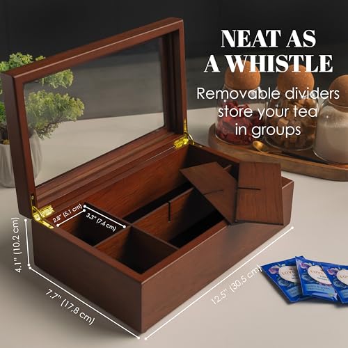 Tea Box Luxury Wooden Tea Bag Organizer from The Apace Premier Collection