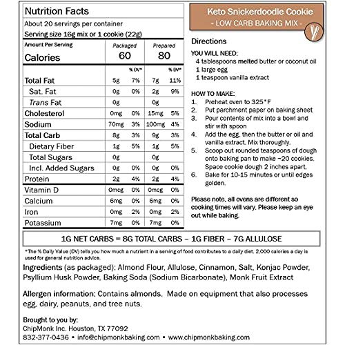 Snickerdoodle Keto Cookie Mix Low Carb Gluten