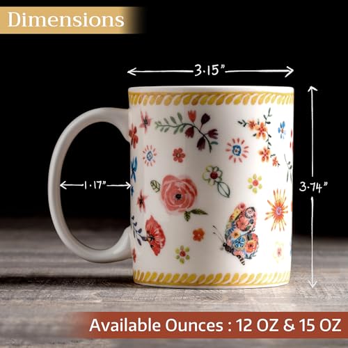 Coffee Mug with Handles Tea Cups (2 Count)
