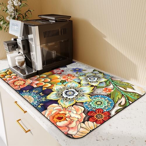 19.5" x 12" Dish Drying Mat & 24" x 5.5" Sink Splash Guard