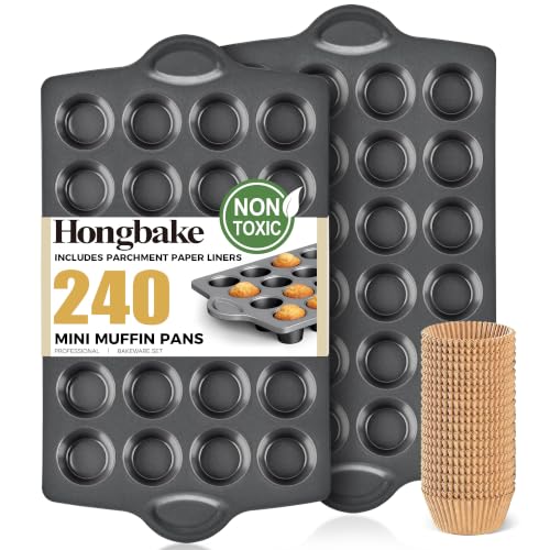 Mini 24 Muffin & Cupcake Pans with 240 Liners