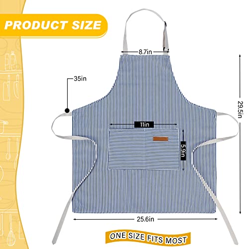 Cotton Aprons with Pockets (4 Count)