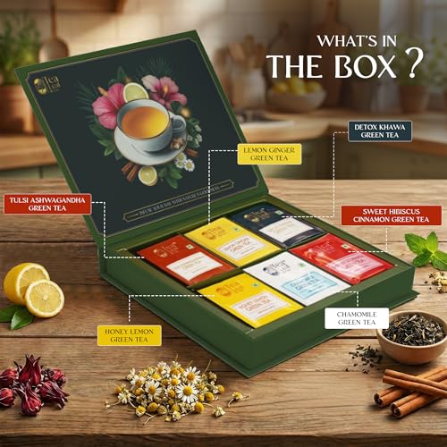 Assorted Green Tea Sampler Combo Variety Gift Pack (9 Count)