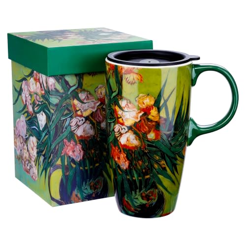 17oz Ceramic Coffee Mug with Lid