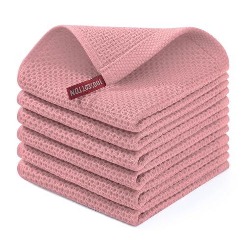 100% Cotton Waffle Weave Kitchen Dish Cloths 6 (6 Count)