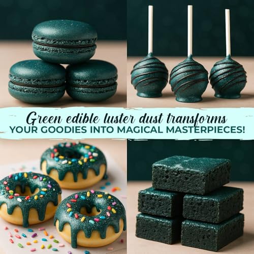 Dark Green Luster Dust Edible 20g