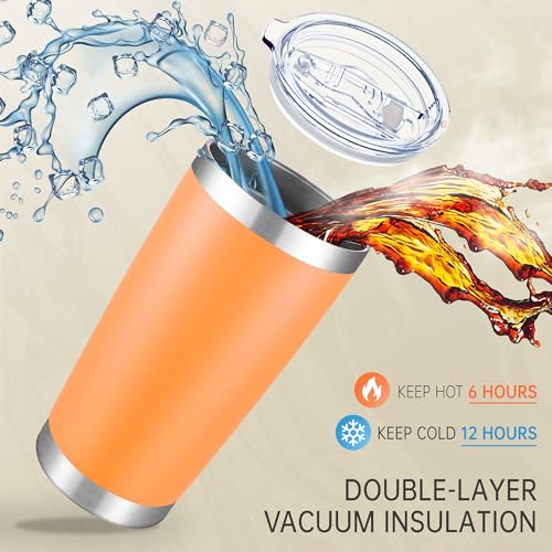20 oz Tumblers Bulk Stainless Steel Tumbler with Lid (12 Count)