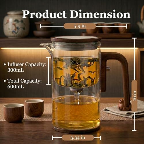 Magic Glass Tea Pot with Infuser for Loose Tea