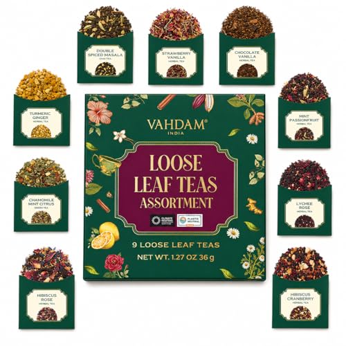 Top 9 Exotic Loose Leaf Tea Sampler (9 Count)