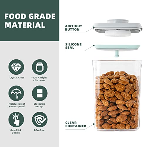 2 Pack Pop Top Airtight Food Storage Containers