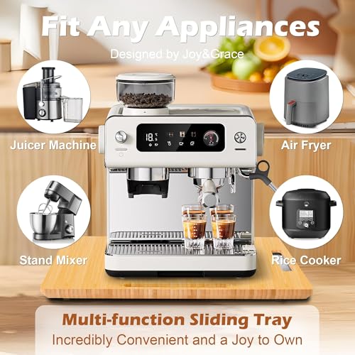 Appliance Slider for Kitchen Appliances 360° Rolling Sliding Tray for Coffee Maker Countertop
