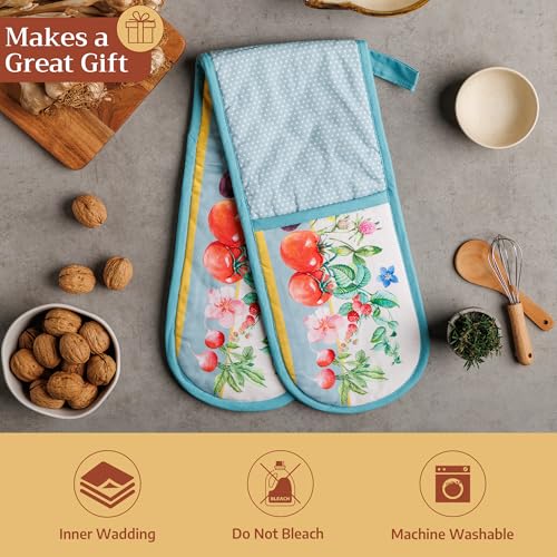 Double Oven Mitts 100% Cotton Double Oven Glove