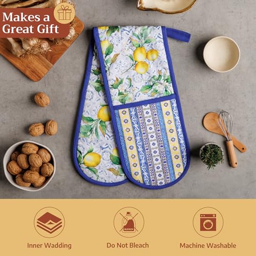 Double Oven Mitts 100% Cotton Double Oven Glove