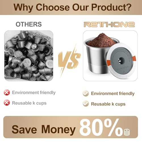 Reusable K Cups for Keurig 1.0 & 2.0 (2 Count)